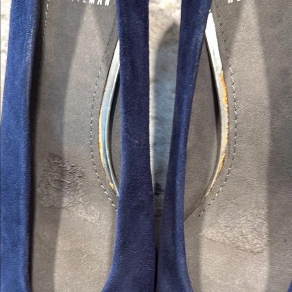 Stuart Weitzman dark blue pumps with neat design on inner heel! - Picture 6 of 6